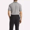 Men’s Short Sleeve Tonal Vector Jacquard Polo Shirt with Tipped Rib Trim