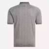 Men’s Short Sleeve Tonal Vector Jacquard Polo Shirt with Tipped Rib Trim