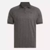 Men’s Short Sleeve Tonal Vector Jacquard Polo Shirt with Tipped Rib Trim Men’s Short Sleeve Tonal Vector Jacquard Polo Shirt with Tipped Rib Trim