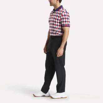 Men’s Short Sleeve Vector Argyle Print Polo