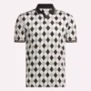 Men’s Short Sleeve Vector Argyle Print Polo Men’s Short Sleeve Vector Argyle Print Polo