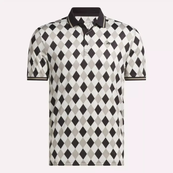 Men’s Short Sleeve Vector Argyle Print Polo Men’s Short Sleeve Vector Argyle Print Polo