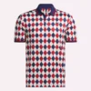 Men’s Short Sleeve Vector Argyle Print Polo Men’s Short Sleeve Vector Argyle Print Polo