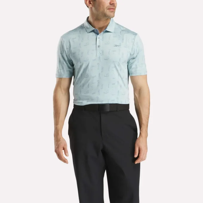 Short Sleeve Tournament Etching Print Polo Shirt Short Sleeve Tournament Etching Print Polo Shirt
