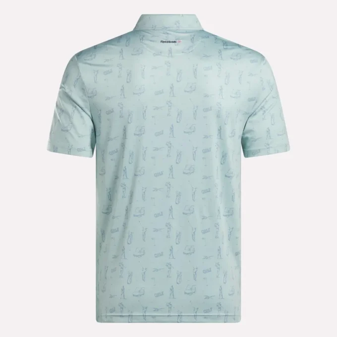 Short Sleeve Tournament Etching Print Polo Shirt Short Sleeve Tournament Etching Print Polo Shirt