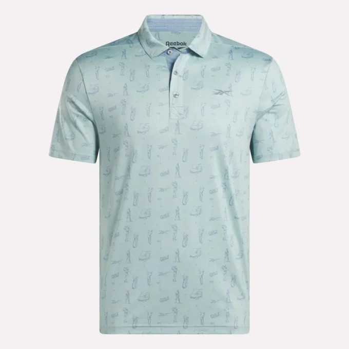 Short Sleeve Tournament Etching Print Polo Shirt Short Sleeve Tournament Etching Print Polo Shirt