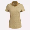 Women’s Cap Sleeve Johnny Collar Micro Floral Polo Shirt Women’s Cap Sleeve Johnny Collar Micro Floral Polo Shirt