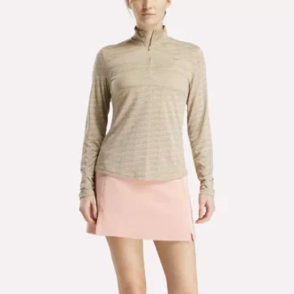 Women’s Long Sleeve Engineered Vector Jacquard 1/4 Zip Golf Pullover Top