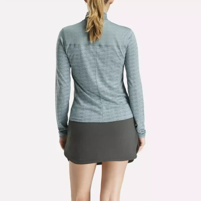 Women’s Long Sleeve Engineered Vector Jacquard 1/4 Zip Golf Pullover Top Women’s Long Sleeve Engineered Vector Jacquard 1/4 Zip Golf Pullover Top