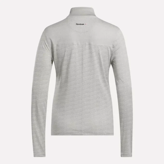 Women’s Long Sleeve Engineered Vector Jacquard 1/4 Zip Golf Pullover Top Women’s Long Sleeve Engineered Vector Jacquard 1/4 Zip Golf Pullover Top