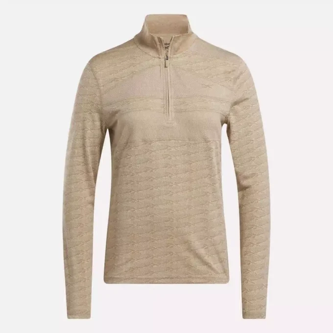 Women’s Long Sleeve Engineered Vector Jacquard 1/4 Zip Golf Pullover Top Women’s Long Sleeve Engineered Vector Jacquard 1/4 Zip Golf Pullover Top