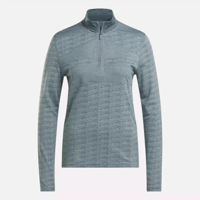 Women’s Long Sleeve Engineered Vector Jacquard 1/4 Zip Golf Pullover Top Women’s Long Sleeve Engineered Vector Jacquard 1/4 Zip Golf Pullover Top