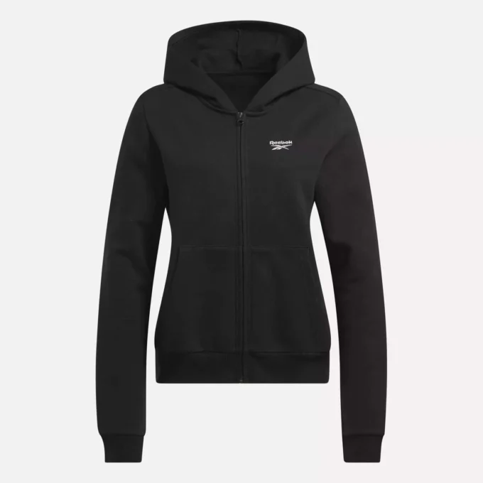 Women’s Reebok Identity Small Logo Fleece Full-Zip Hoodie Women’s Reebok Identity Small Logo Fleece Full-Zip Hoodie