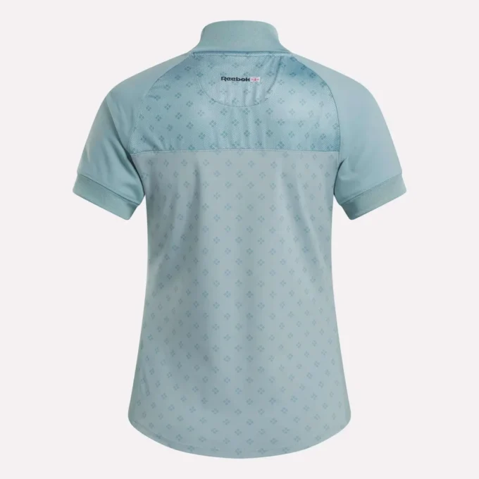 Women’s Short Sleeve 1/4 Zip Mini Argyle Print Top Women’s Short Sleeve 1/4 Zip Mini Argyle Print Top