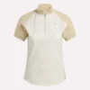 Women’s Short Sleeve 1/4 Zip Mini Argyle Print Top Women’s Short Sleeve 1/4 Zip Mini Argyle Print Top