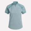 Women’s Short Sleeve 1/4 Zip Mini Argyle Print Top Women’s Short Sleeve 1/4 Zip Mini Argyle Print Top