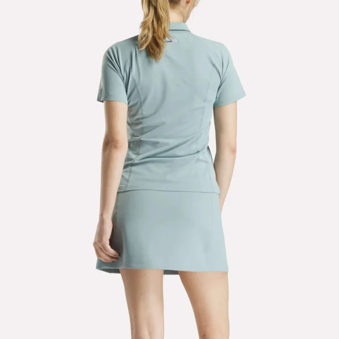 Women’s Short Sleeve Zip Bodycon Golf Polo Shirt Women’s Short Sleeve Zip Bodycon Golf Polo Shirt
