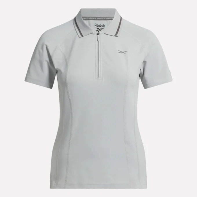 Women’s Short Sleeve Zip Bodycon Golf Polo Shirt Women’s Short Sleeve Zip Bodycon Golf Polo Shirt