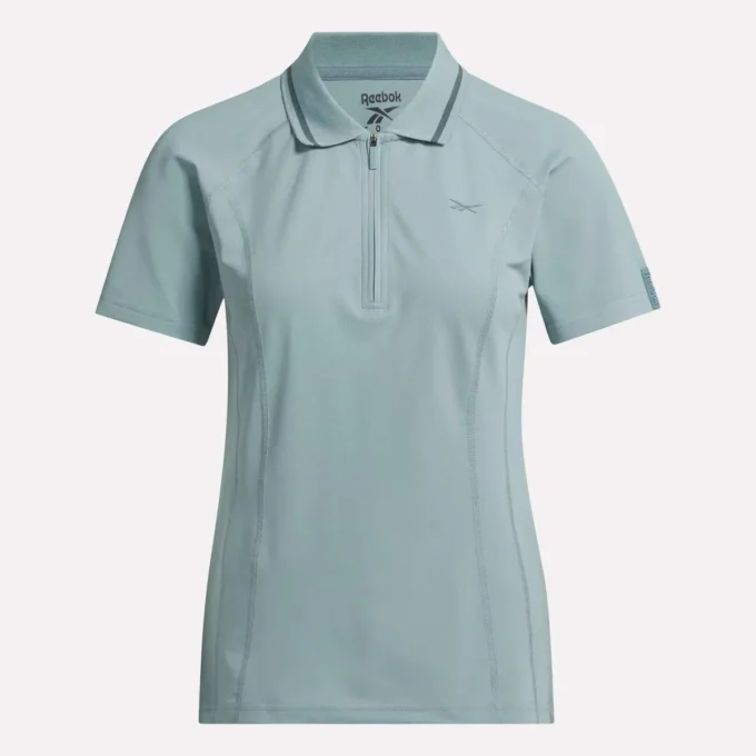Women’s Short Sleeve Zip Bodycon Golf Polo Shirt Women’s Short Sleeve Zip Bodycon Golf Polo Shirt