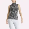Women’s Sleeveless Mock Neck Golf Top – Vector Abstract Print