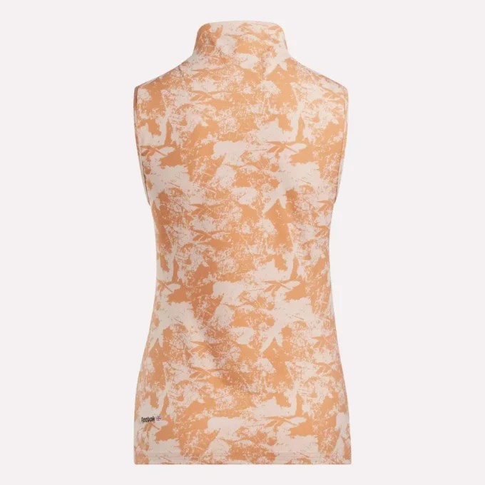 Women’s Sleeveless Mock Neck Golf Top – Vector Abstract Print