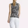 Women’s Sleeveless Mock Neck Golf Top – Vector Abstract Print