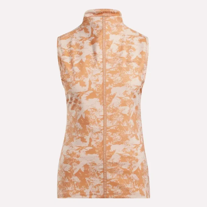 Women’s Sleeveless Mock Neck Golf Top – Vector Abstract Print
