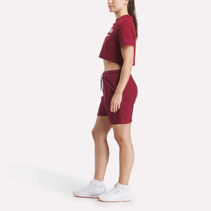 Women’s Two-Color Logo Crew Cropped Short Sleeve Tee