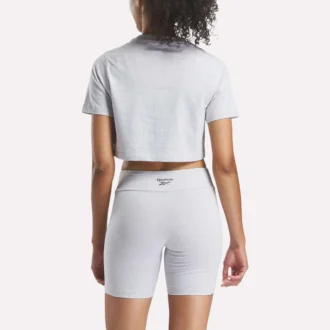 Women’s Two-Color Logo Crew Cropped Short Sleeve Tee