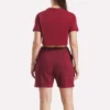 Women’s Two-Color Logo Crew Cropped Short Sleeve Tee