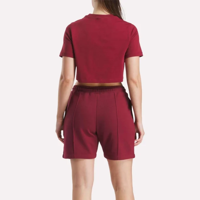 Women’s Two-Color Logo Crew Cropped Short Sleeve Tee