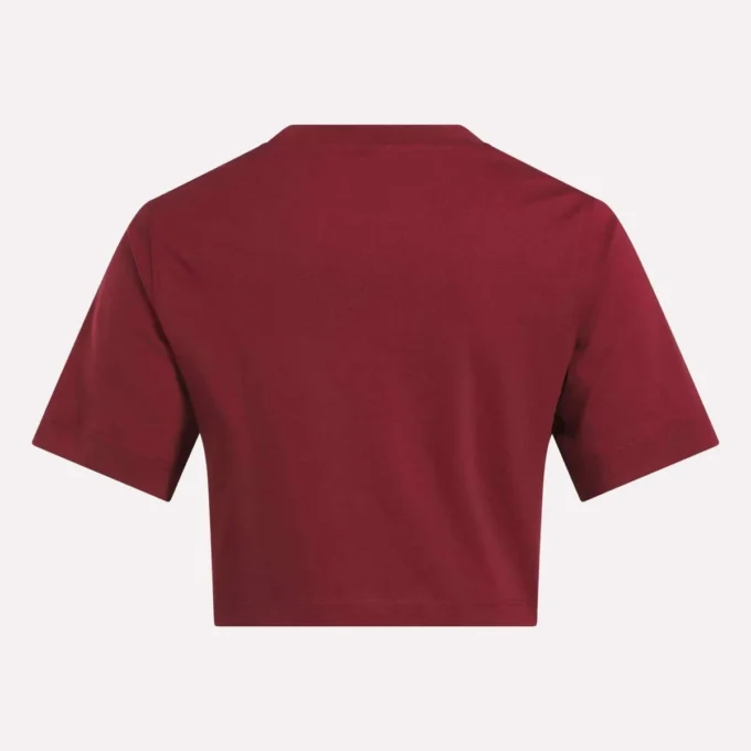 Women’s Two-Color Logo Crew Cropped Short Sleeve Tee