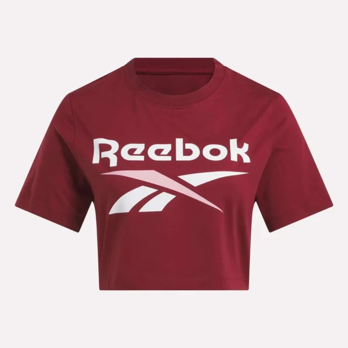 Women’s Two-Color Logo Crew Cropped Short Sleeve Tee
